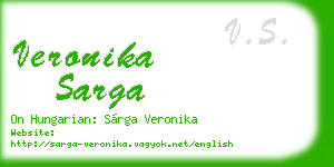 veronika sarga business card