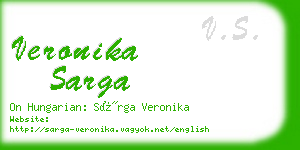 veronika sarga business card